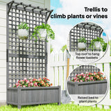 Fir Wood Outdoor Garden Planter Box 90cm Wide - Velmora