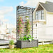 Fir Wood Outdoor Garden Planter Box 90cm Wide - Velmora