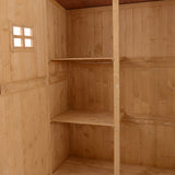 Fir Wood Outdoor Garden Shed With Two Windows - Velmora