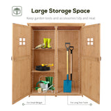 Fir Wood Outdoor Garden Shed With Two Windows - Velmora