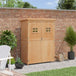 Fir Wood Outdoor Garden Shed With Two Windows - Velmora