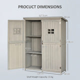 Fir Wood Outdoor Garden Shed With Two Windows - Velmora