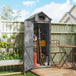 Fir Wood Outdoor Garden Storage Shed 77cm Wide - Velmora