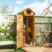 Fir Wood Outdoor Garden Storage Shed 77cm Wide - Velmora