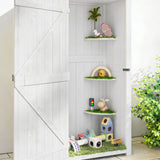 Fir Wood Outdoor Garden Storage Shed 77cm Wide - Velmora