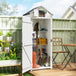 Fir Wood Outdoor Garden Storage Shed 77cm Wide - Velmora