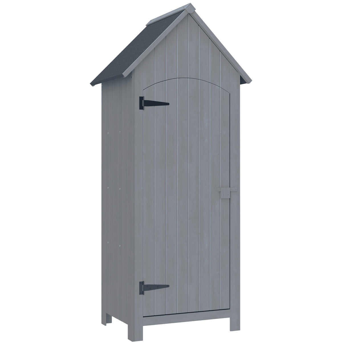 Fir Wood Outdoor Garden Storage Shed 77cm Wide With Tilt Roof - Velmora