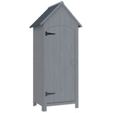 Fir Wood Outdoor Garden Storage Shed 77cm Wide With Tilt Roof - Velmora