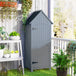 Fir Wood Outdoor Garden Storage Shed 77cm Wide With Tilt Roof - Velmora