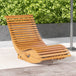 Fir Wood Outdoor Rocking Chair With Slatted Seat - Velmora