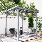 Fir Wood Pergola 200cm Width x 200cm Depth - Velmora