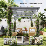 Fir Wood Pergola 200cm Width x 200cm Depth - Velmora