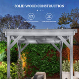 Fir Wood Pergola 200cm Width x 200cm Depth - Velmora