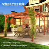 Fir Wood Pergola 327cm Width x 327cm Depth - Velmora