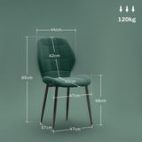 Flannel Fabric Dining Chairs in Set Of 4 - Velmora
