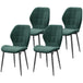 Flannel Fabric Dining Chairs in Set Of 4 - Velmora