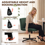 Flannel Fabric Home And Office Chair 61cm Wide Armless With Criss Cross Legs - Velmora