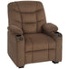 Fleece Fabric Electric Recliner Chair 96cm Wide - Velmora