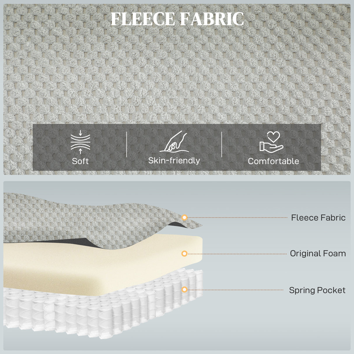 Fleece Fabric Electric Recliner Chair 96cm Wide - Velmora