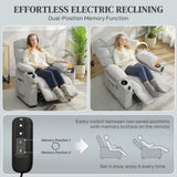 Fleece Fabric Electric Recliner Chair 96cm Wide - Velmora