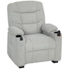 Fleece Fabric Electric Recliner Chair 96cm Wide - Velmora