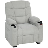 Fleece Fabric Electric Recliner Chair 96cm Wide - Velmora