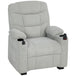Fleece Fabric Electric Recliner Chair 96cm Wide - Velmora
