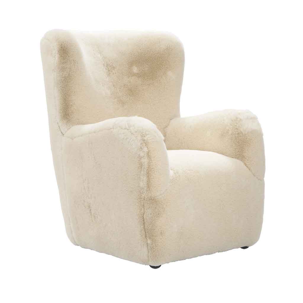 Fur Fabric Occasional Chair - Bear