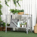 Galvanised Steel 2 Tier Plant Stand 107cm Wide - Velmora