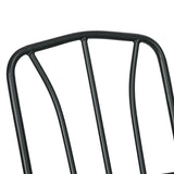 Galvanised Steel 7 Pieces Minimal Garden Dining Set With Cushions And Parasol Hole - Velmora