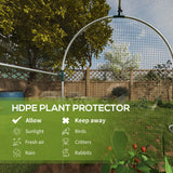 Galvanised Steel Frame Garden Fruit Greenhouse 120cm Length With Zipped Door - Velmora