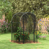 Galvanised Steel Frame Garden Fruit Greenhouse 120cm Length With Zipped Door - Velmora