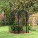 Galvanised Steel Frame Garden Fruit Greenhouse 120cm Length With Zipped Door - Velmora