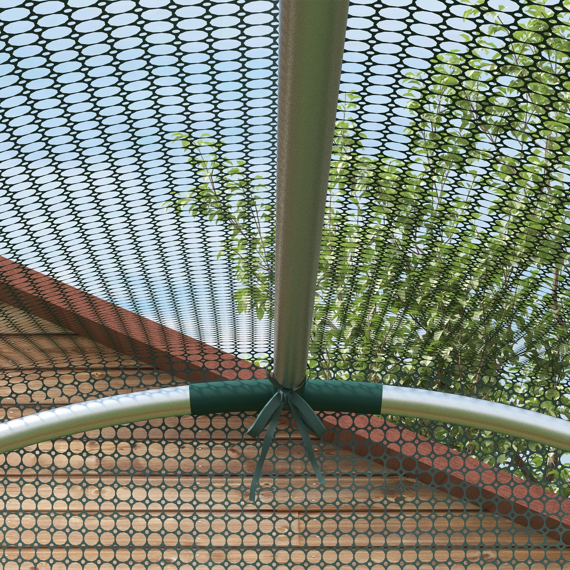 Galvanised Steel Frame Garden Fruit Greenhouse 120cm Length With Zipped Door - Velmora