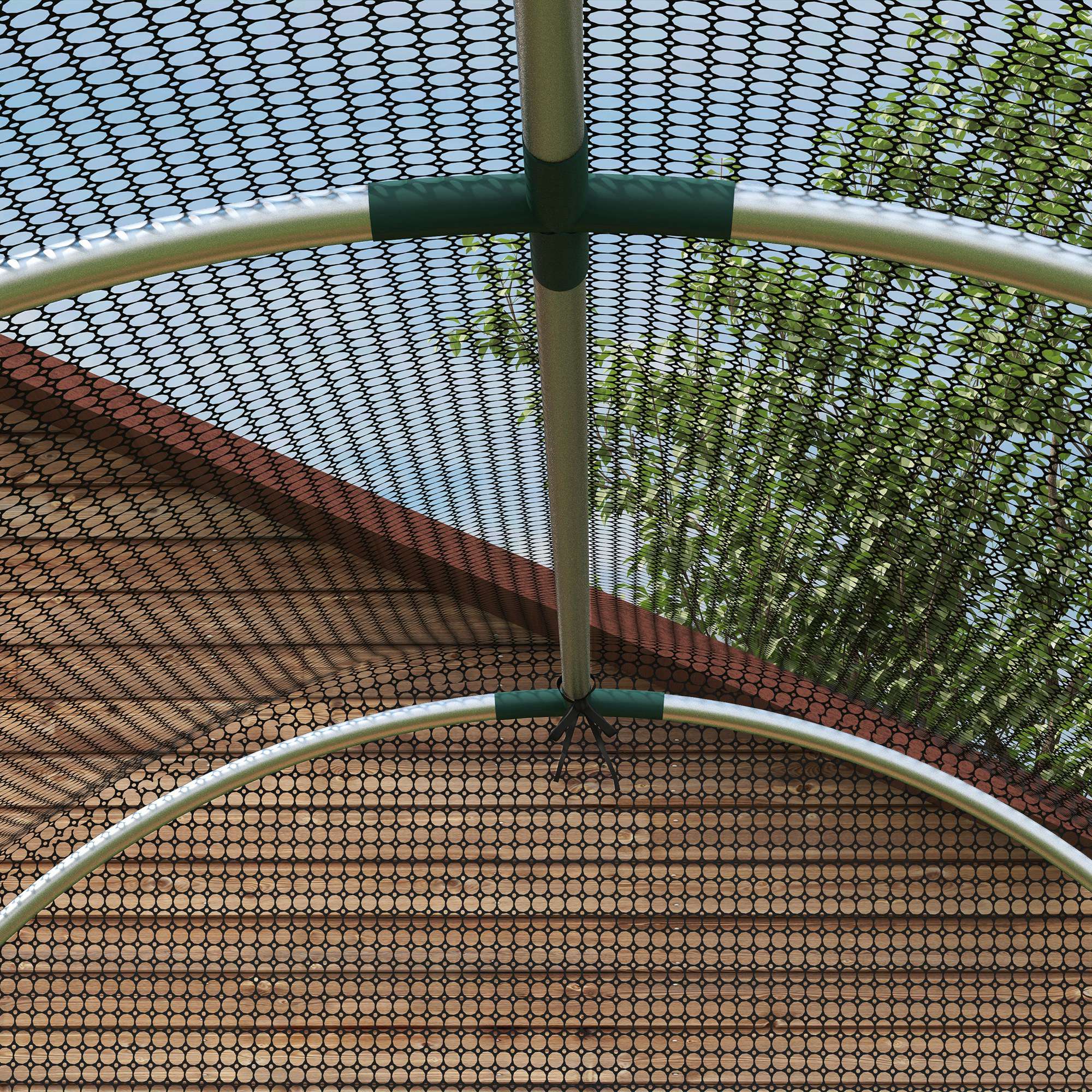 Galvanised Steel Frame Garden Fruit Greenhouse 240cm Length With Zipped Door - Velmora