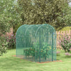 Galvanised Steel Frame Garden Fruit Greenhouse 240cm Length With Zipped Door - Velmora
