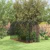 Galvanised Steel Frame Garden Fruit Greenhouse 360cm Length With Zipped Door - Velmora