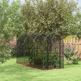 Galvanised Steel Frame Garden Fruit Greenhouse 360cm Length With Zipped Door - Velmora