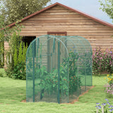 Galvanised Steel Frame Garden Fruit Greenhouse 360cm Length With Zipped Door - Velmora