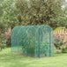 Galvanised Steel Frame Garden Fruit Greenhouse 360cm Length With Zipped Door - Velmora
