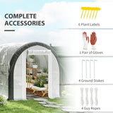 Galvanised Steel Frame Garden Greenhouse 296cm Length - Velmora