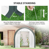 Galvanised Steel Frame Garden Greenhouse 296cm Length - Velmora