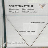Galvanised Steel Frame Garden Greenhouse 296cm Length - Velmora