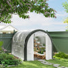 Galvanised Steel Frame Garden Greenhouse 296cm Length - Velmora