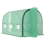 Galvanised Steel Frame Garden Greenhouse 300cm Length - Velmora