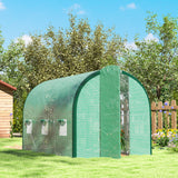 Galvanised Steel Frame Garden Greenhouse 300cm Length - Velmora