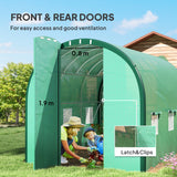 Galvanised Steel Frame Garden Greenhouse 300cm Length - Velmora
