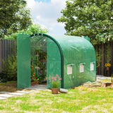 Galvanised Steel Frame Garden Greenhouse 300cm Length - Velmora