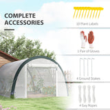 Galvanised Steel Frame Garden Greenhouse 396cm Length - Velmora