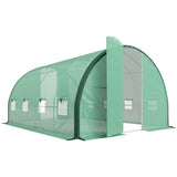 Galvanised Steel Frame Garden Greenhouse 400cm Length - Velmora